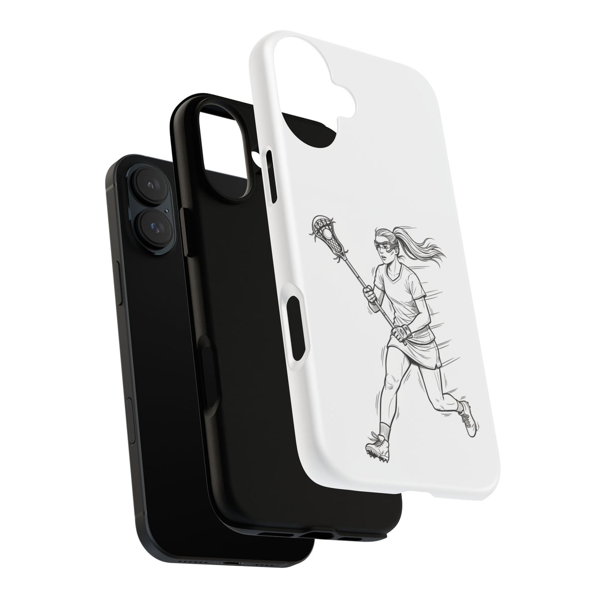 Phone Case, Lacrosse Player Sketch, Tough Case