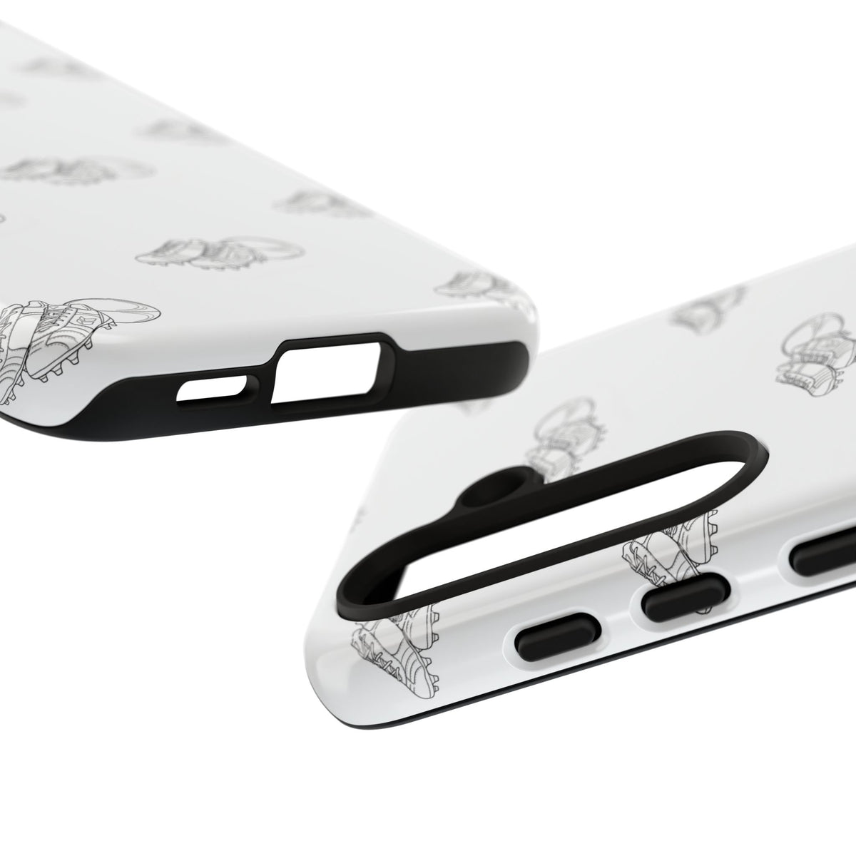 Phone Case Rugby Boots & Ball Repeat Pattern Tough Cases