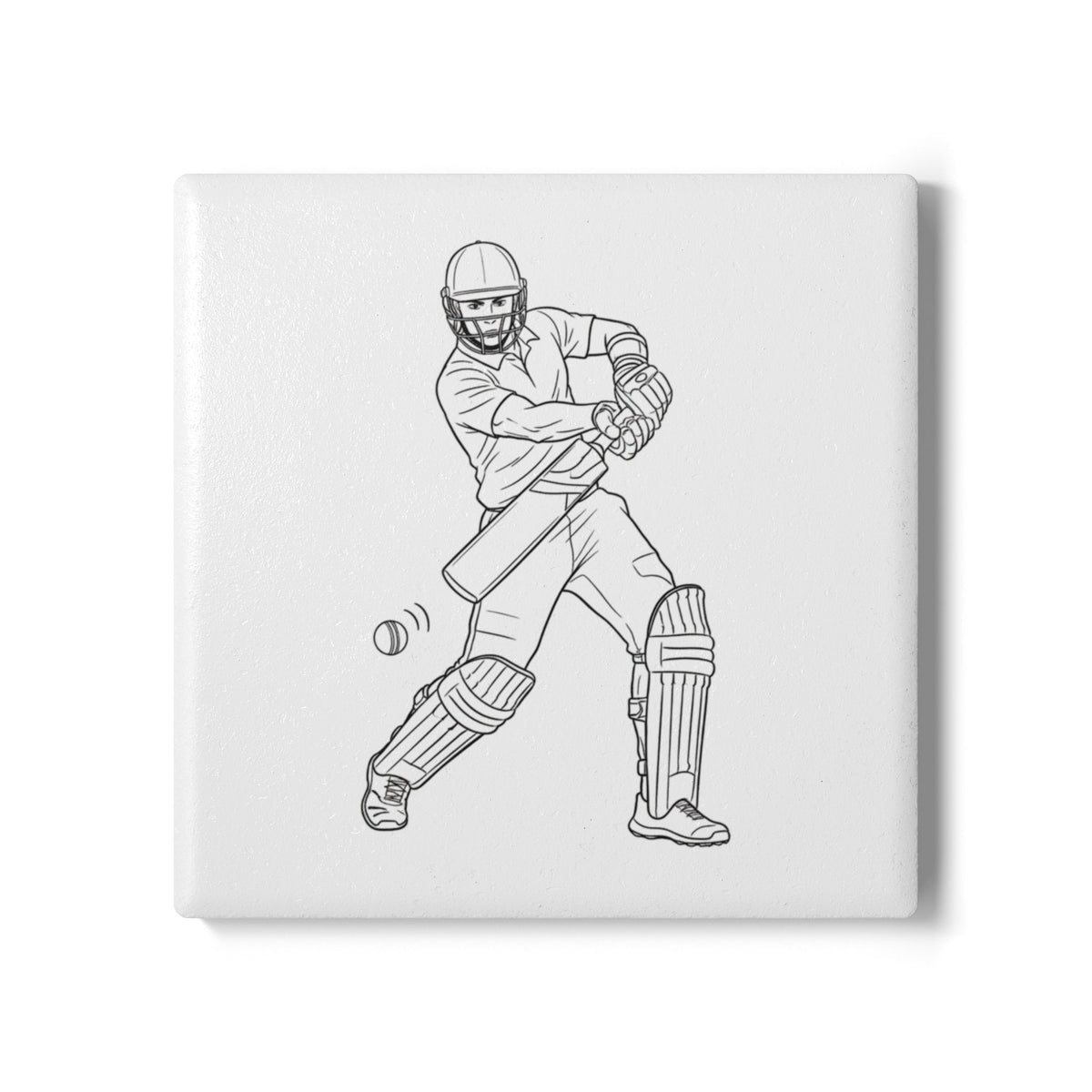 Coaster, Cricket Batsman, Ceramic