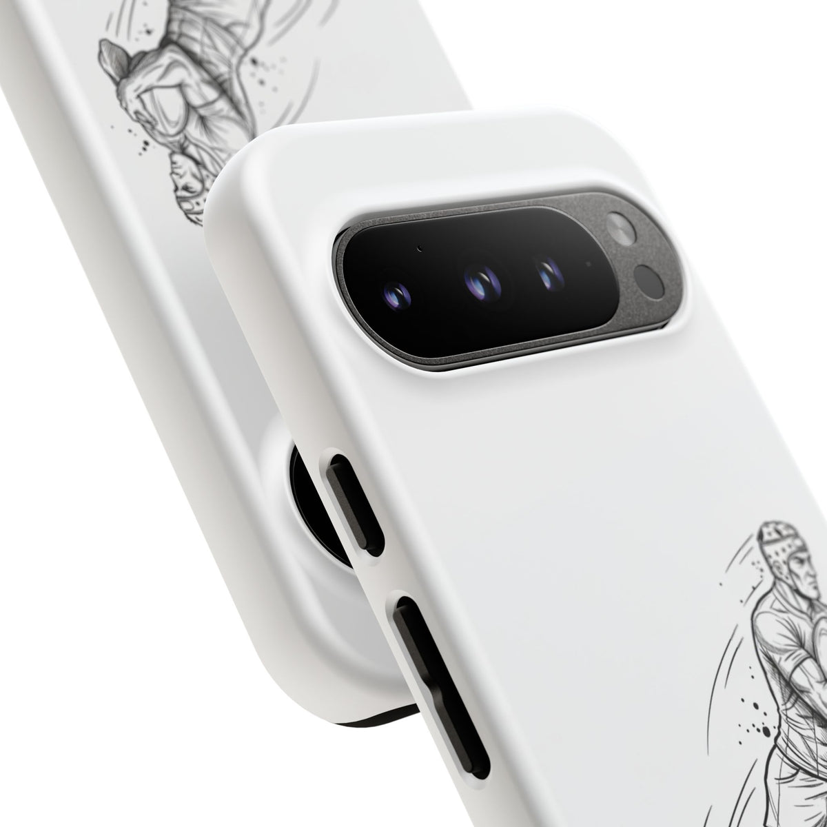 Phone Case, Rugby Try Swan Dive Minimalist Sketch design, Tough Case