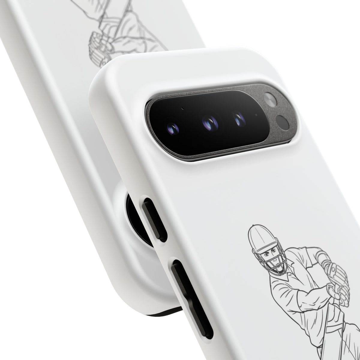 Phone Case, Cricket Batsman Sketch, Tough Case