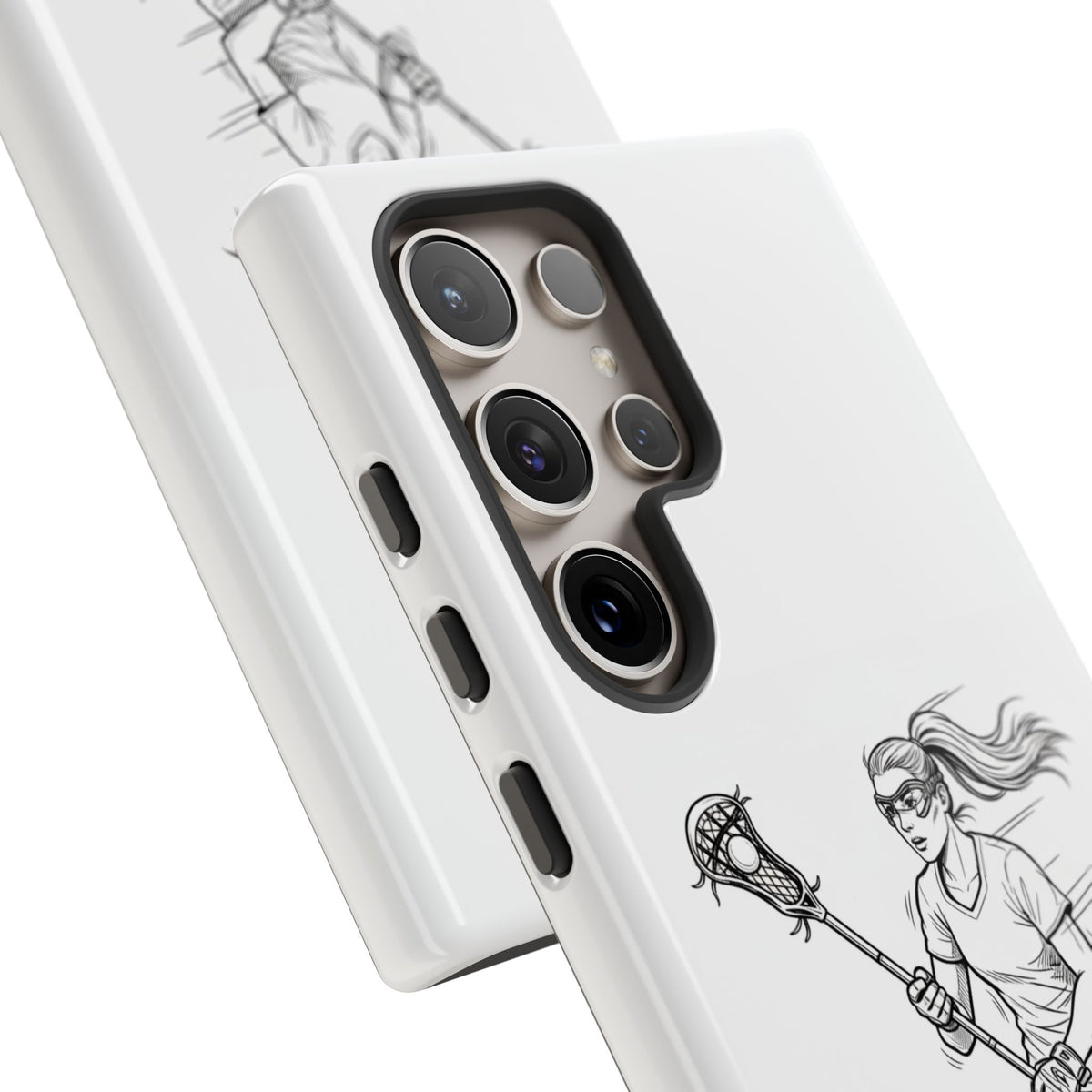 Phone Case, Lacrosse Player Sketch, Tough Case