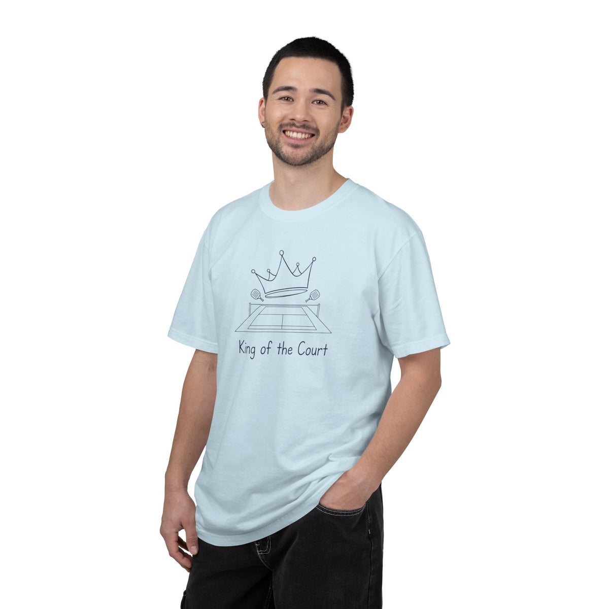 T-shirt, Racket Sports, King of the Court Sketch design, Cotton, Various Colours