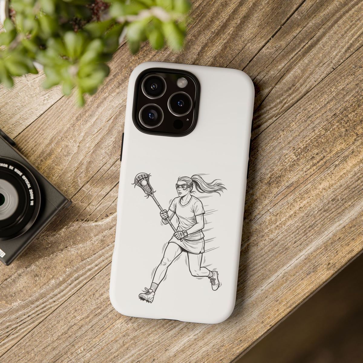 Phone Case, Lacrosse Player Sketch, Tough Case