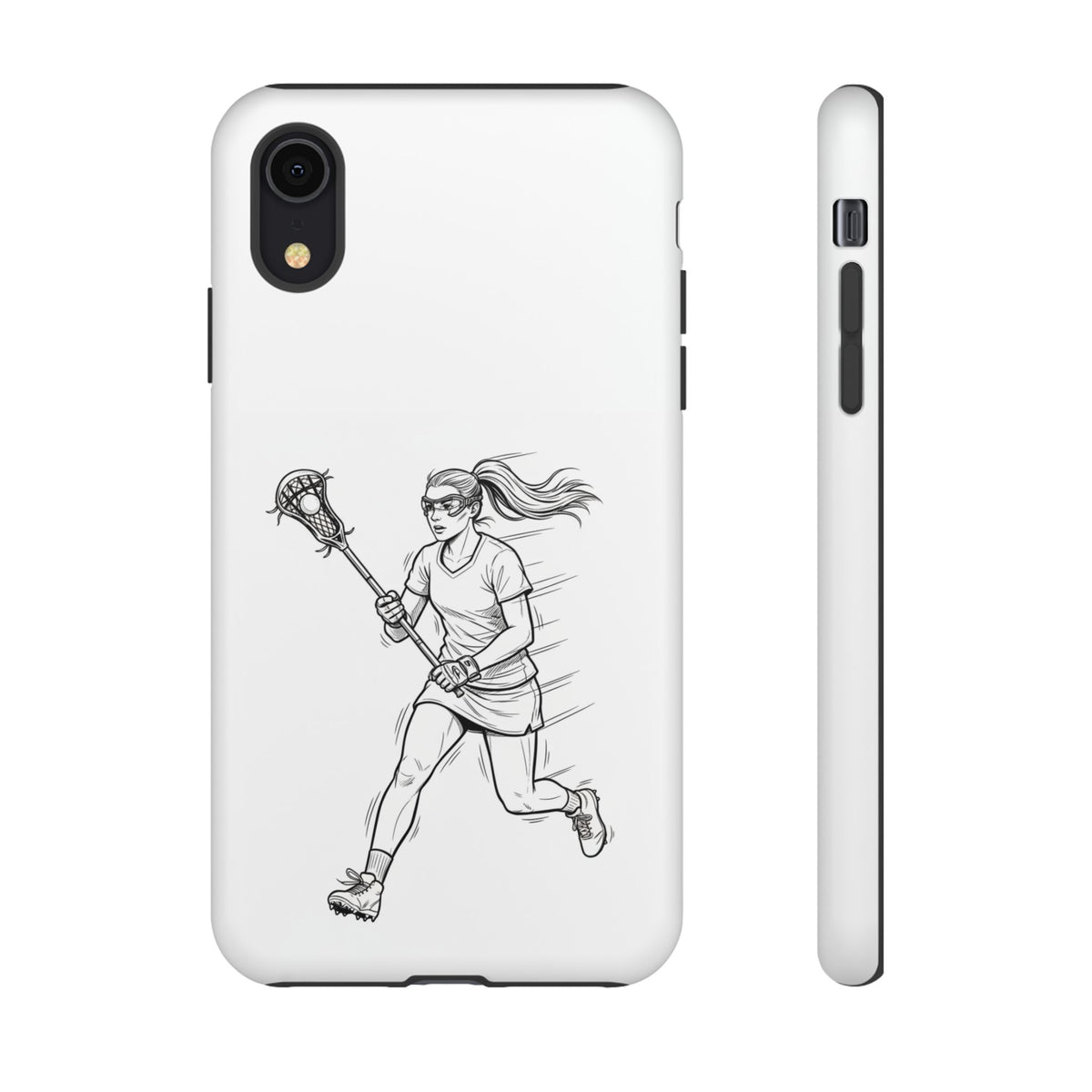 Phone Case, Lacrosse Player Sketch, Tough Case