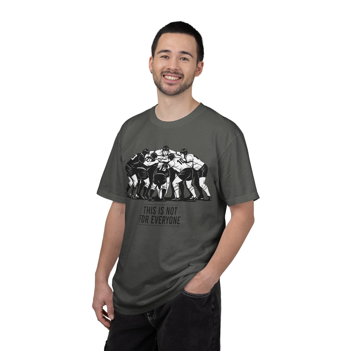 T-Shirt, Rugby Scrum, "This is not for everybody" / "Disciplined Violence" Design, Cotton, Various Colours