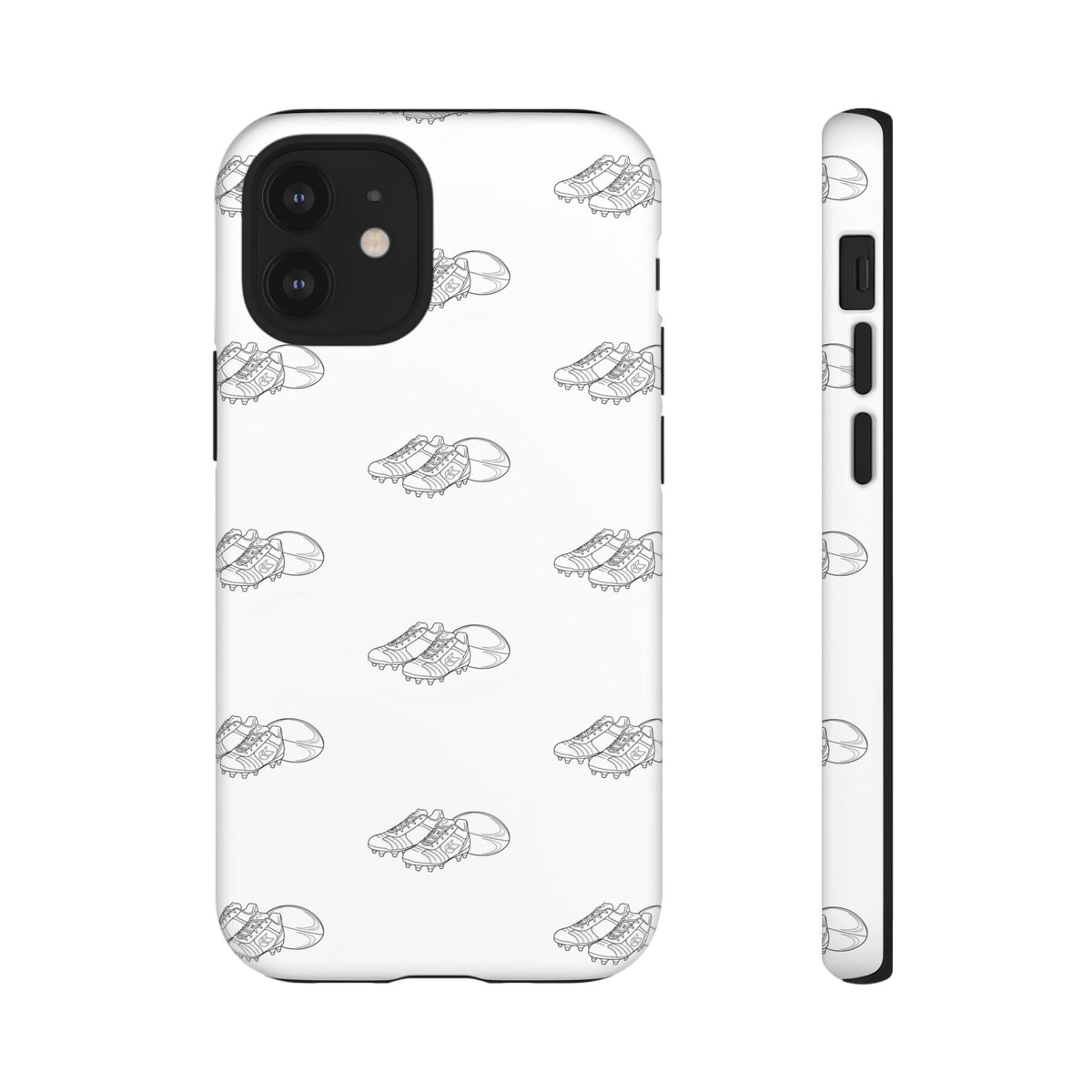 Phone Case Rugby Boots & Ball Repeat Pattern Tough Cases