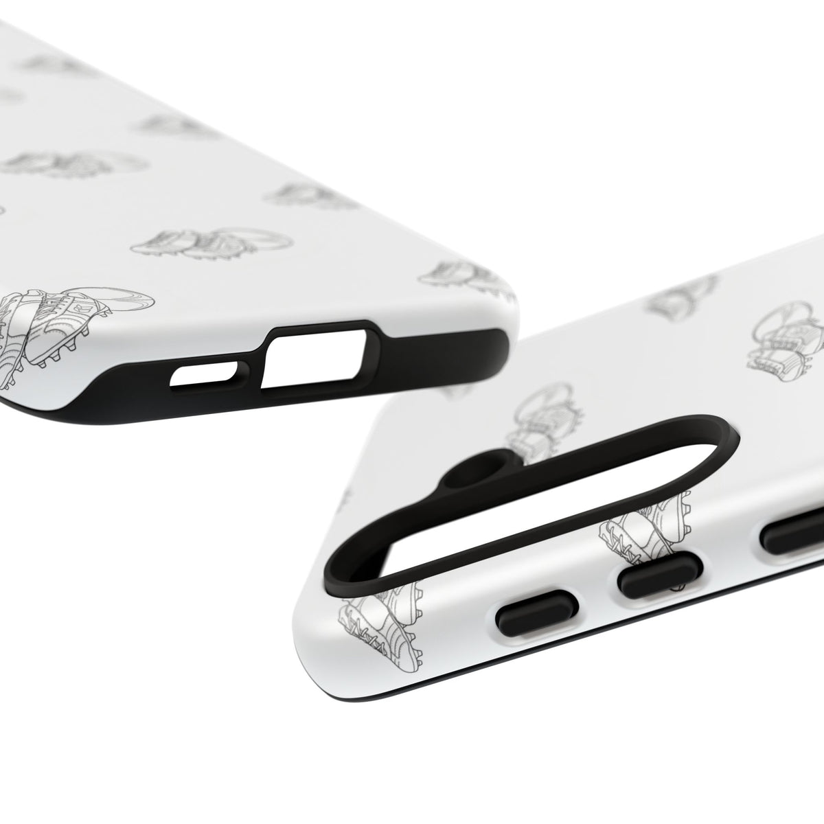 Phone Case Rugby Boots & Ball Repeat Pattern Tough Cases