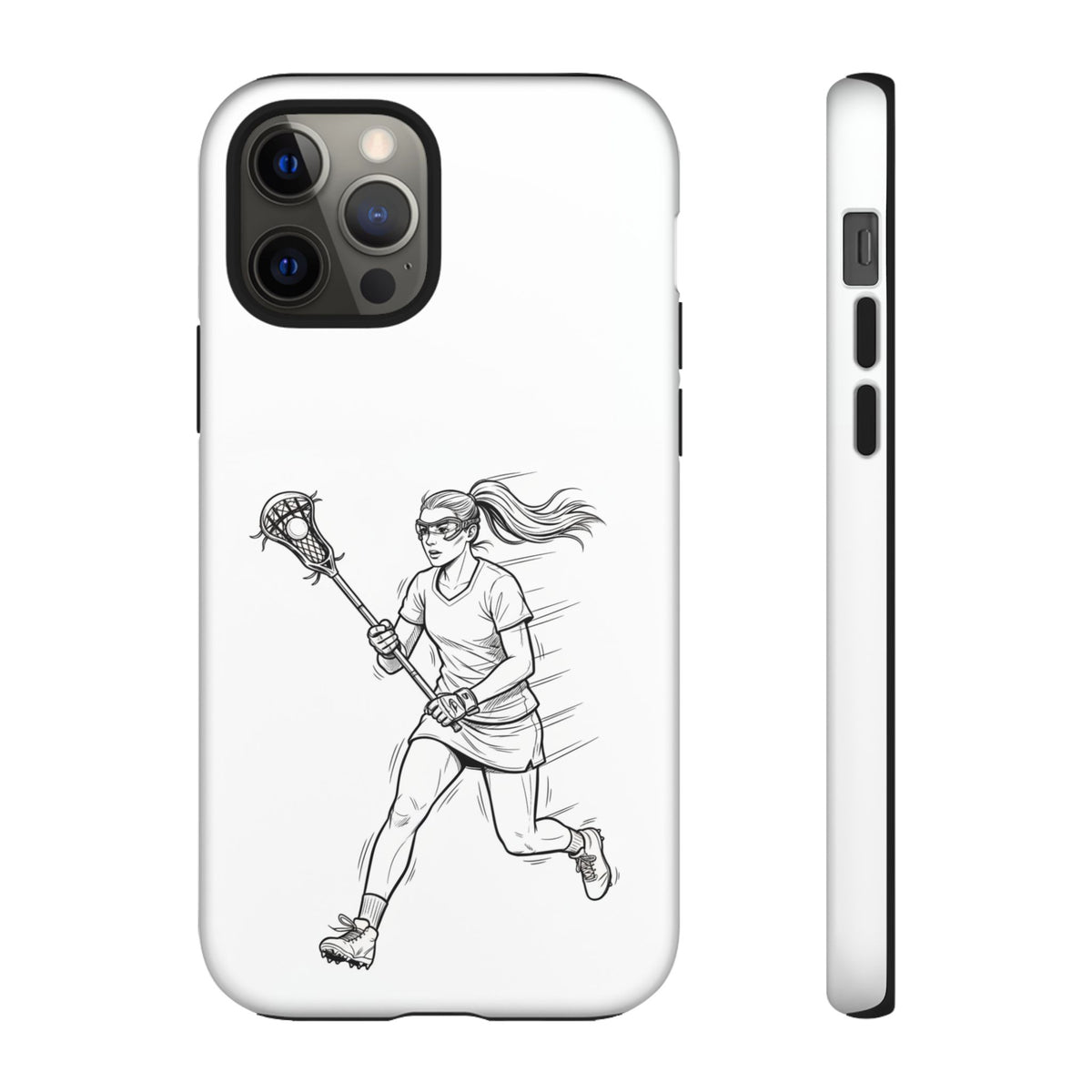 Phone Case, Lacrosse Player Sketch, Tough Case