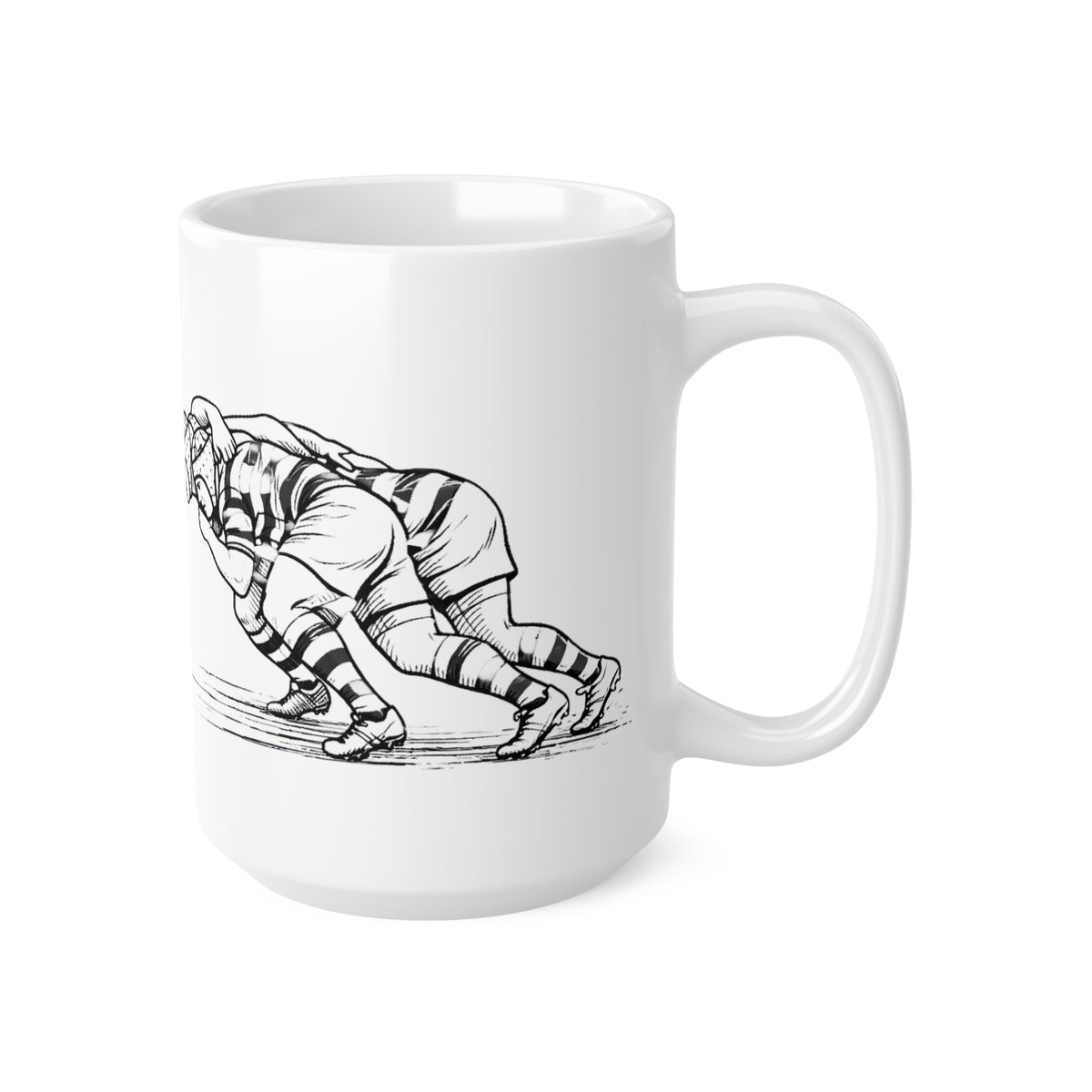 Mug, Rugby Scrum , Earn Every Inch, Ceramic, 325ml / 11oz or 440ml / 15oz