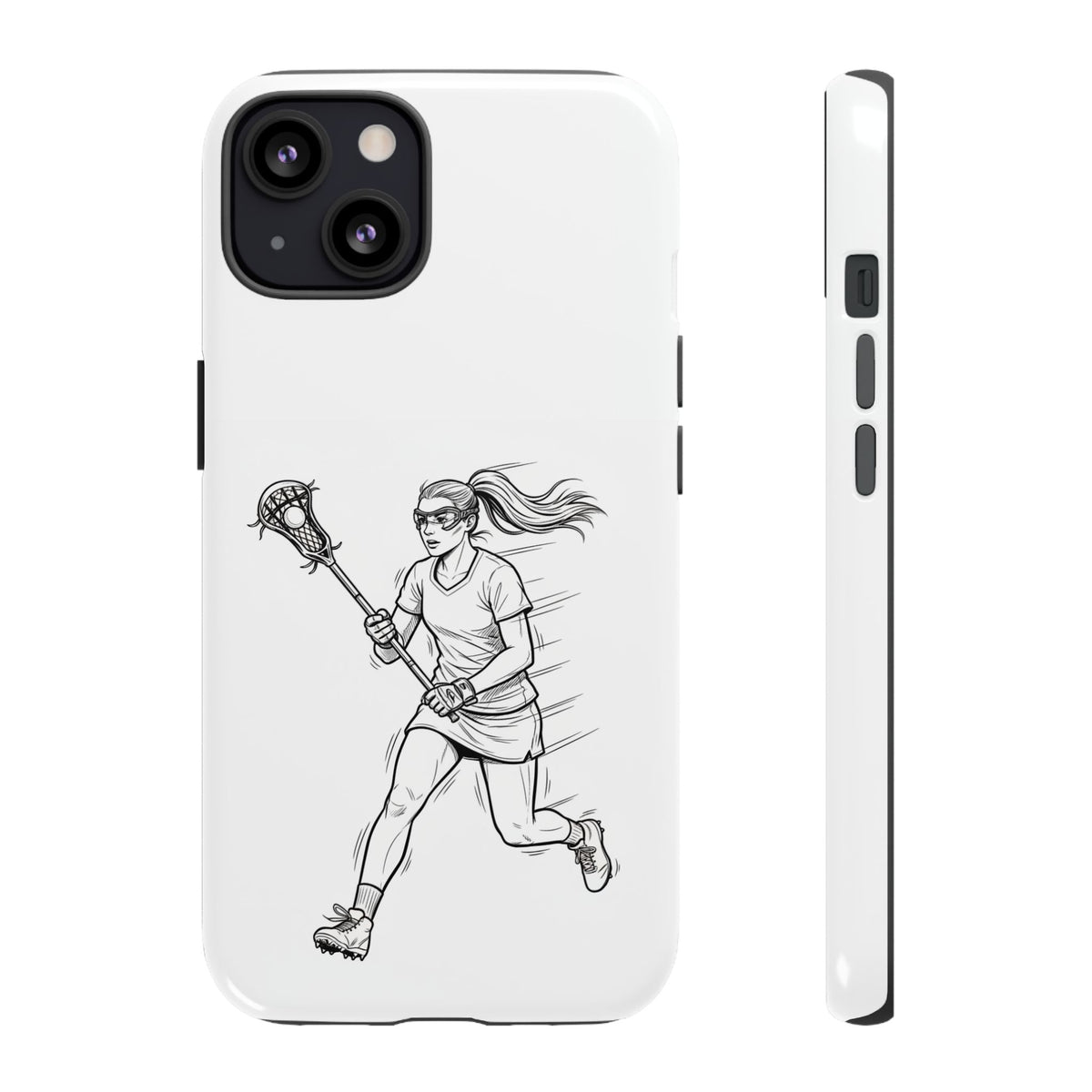 Phone Case, Lacrosse Player Sketch, Tough Case
