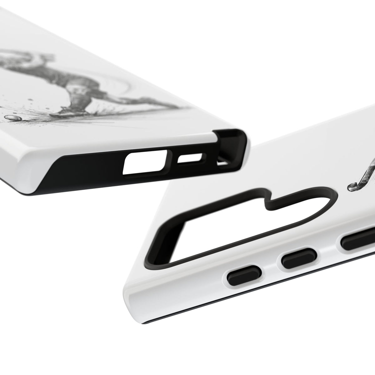Phone case, Male Hockey Player Tomahawk Sketch,  Tough case