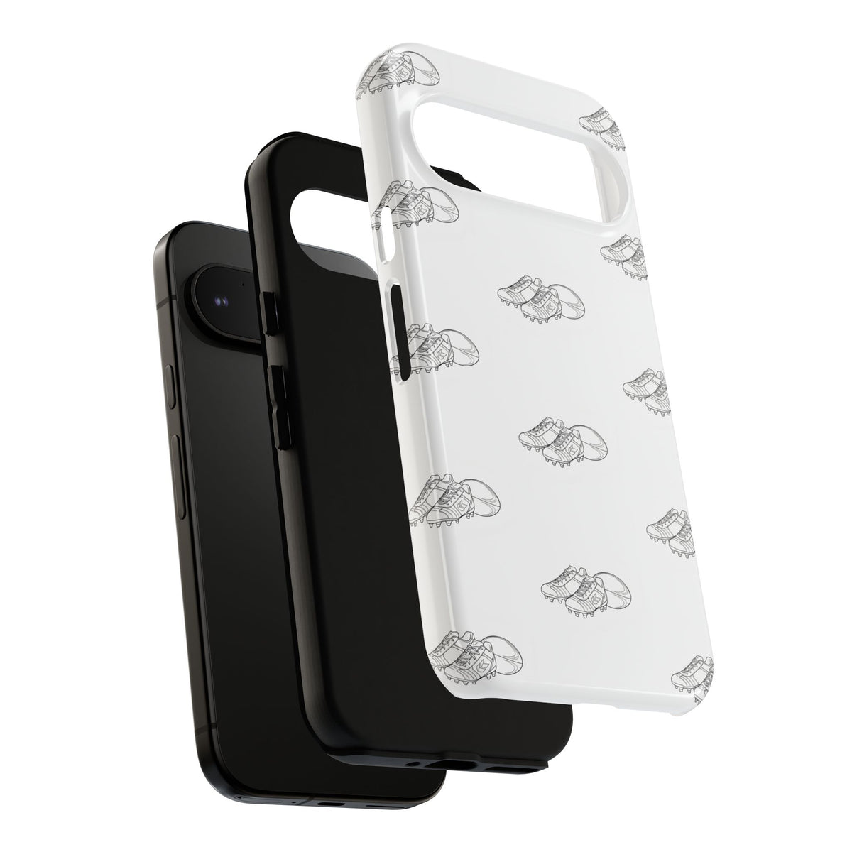 Phone Case Rugby Boots & Ball Repeat Pattern Tough Cases