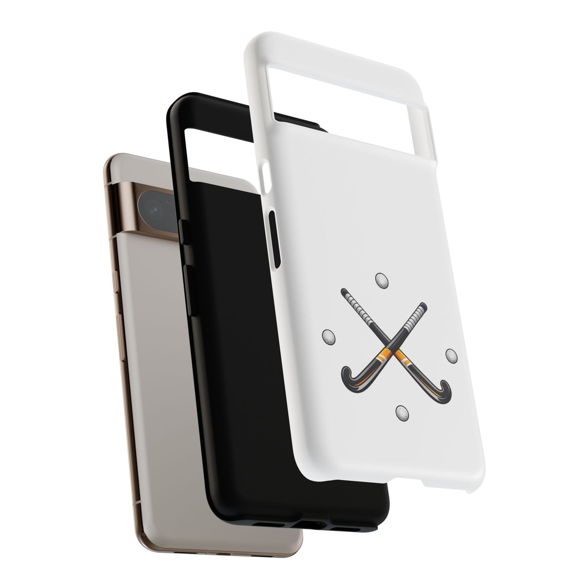 Phone Case, Hockey Crossed Sticks & Balls Design, tough Case
