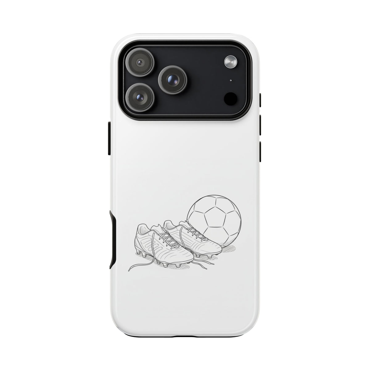 Phone Case, Football Boots & Ball Sketch , Tough Case