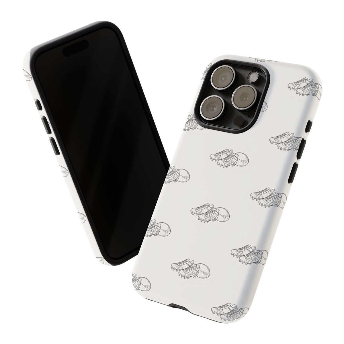 Phone Case Rugby Boots & Ball Repeat Pattern Tough Cases