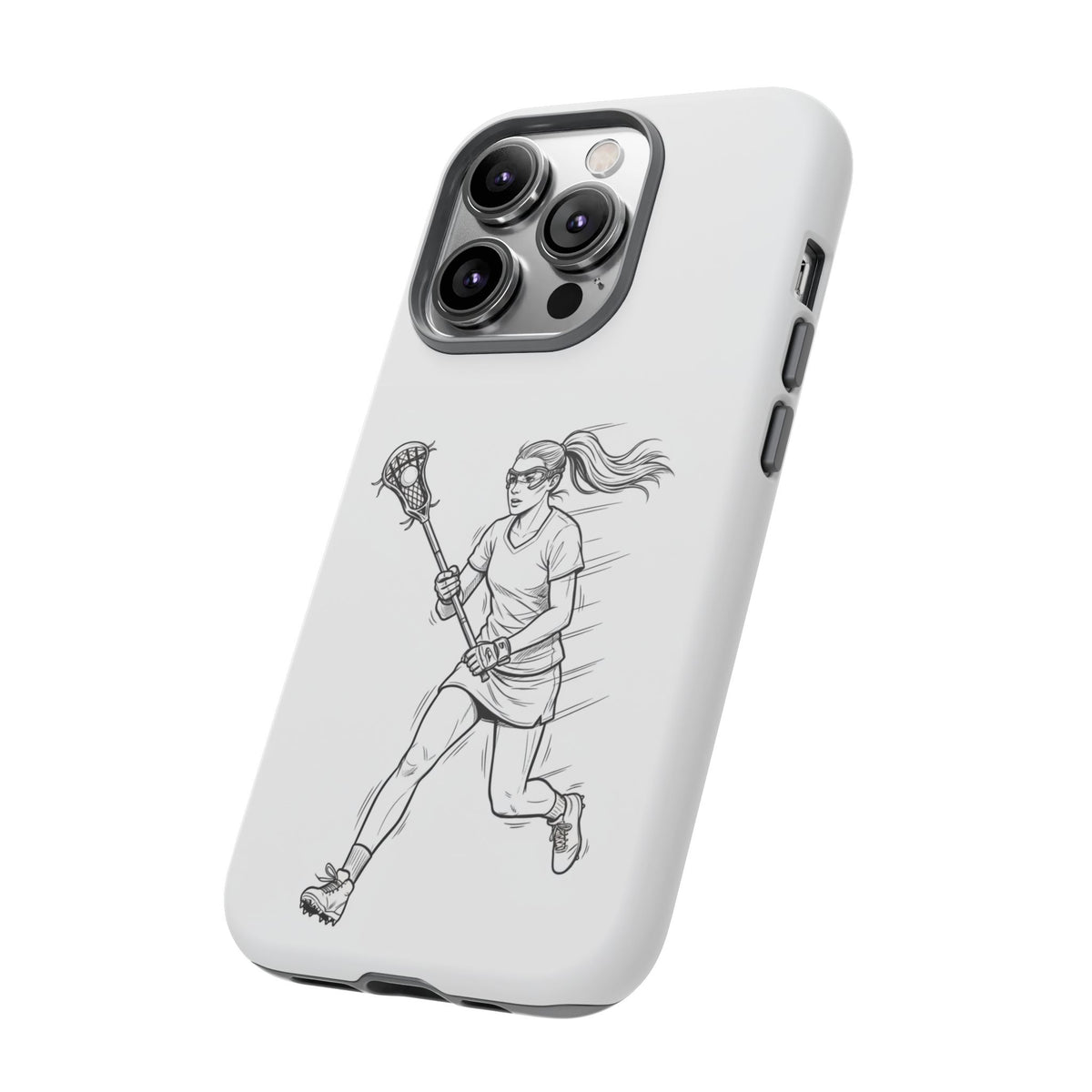 Phone Case, Lacrosse Player Sketch, Tough Case