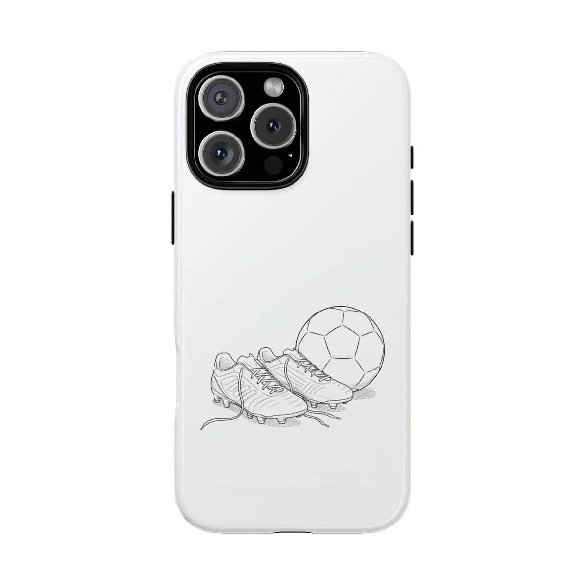 Phone Case, Football Boots & Ball Sketch , Tough Case