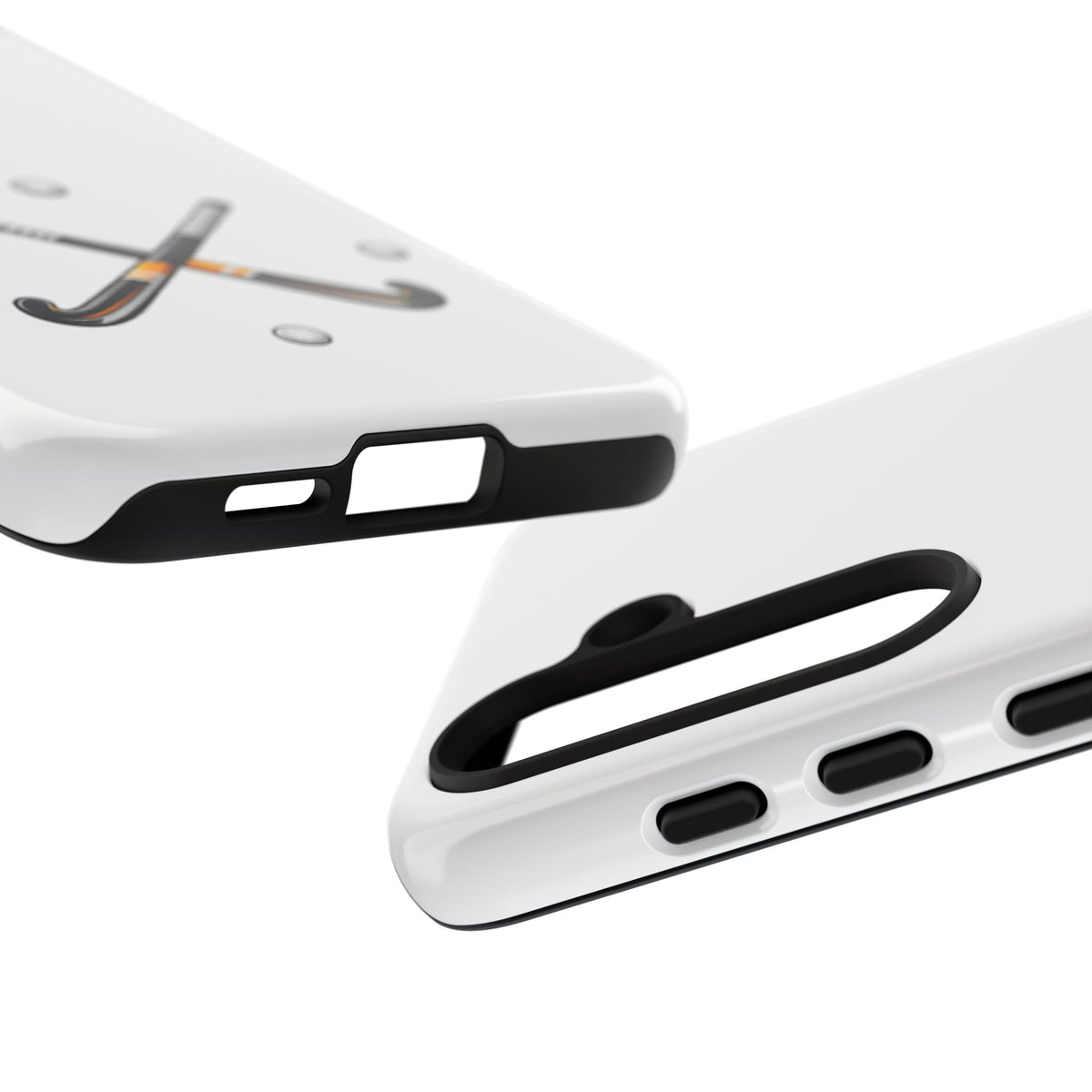 Phone Case, Hockey Crossed Sticks & Balls Design, tough Case