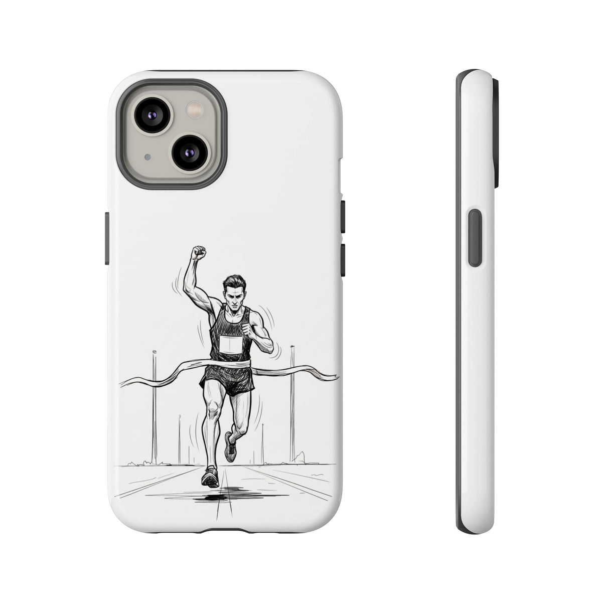 Phone Case, Running, finish line design, Tough Case