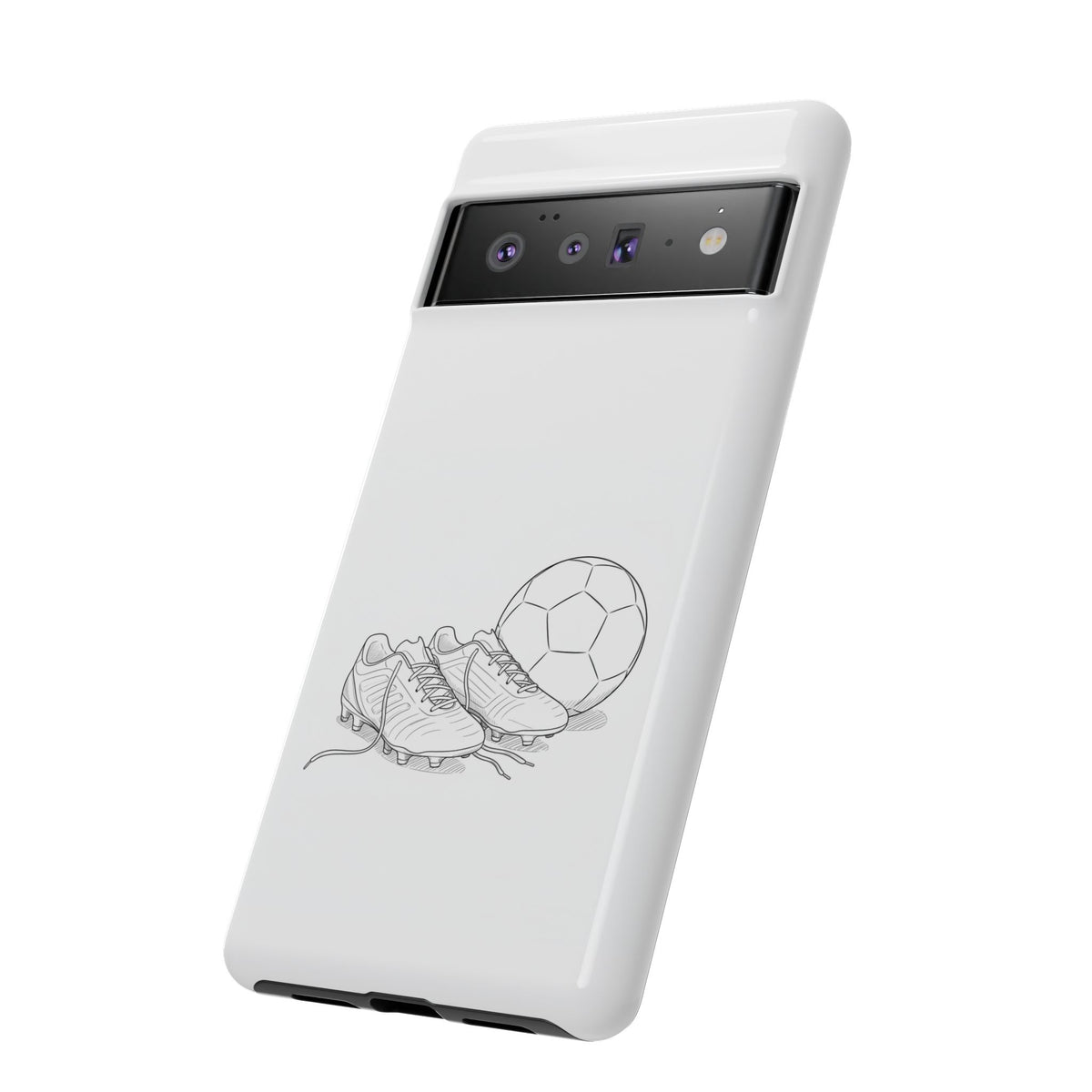 Phone Case, Football Boots & Ball Sketch , Tough Case