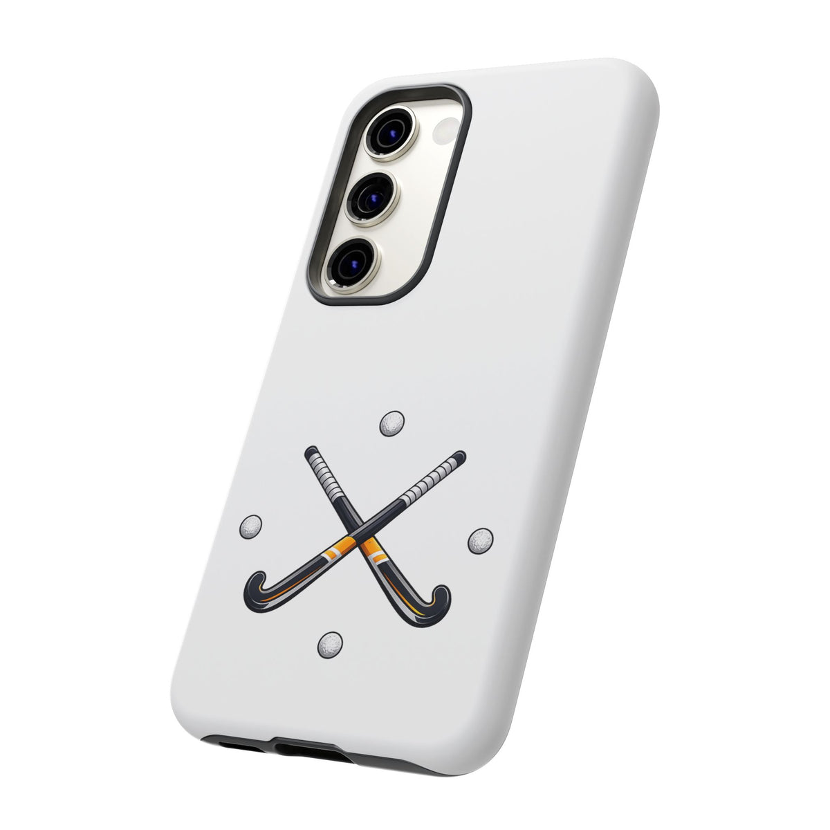 Phone Case, Hockey Crossed Sticks & Balls Design, tough Case