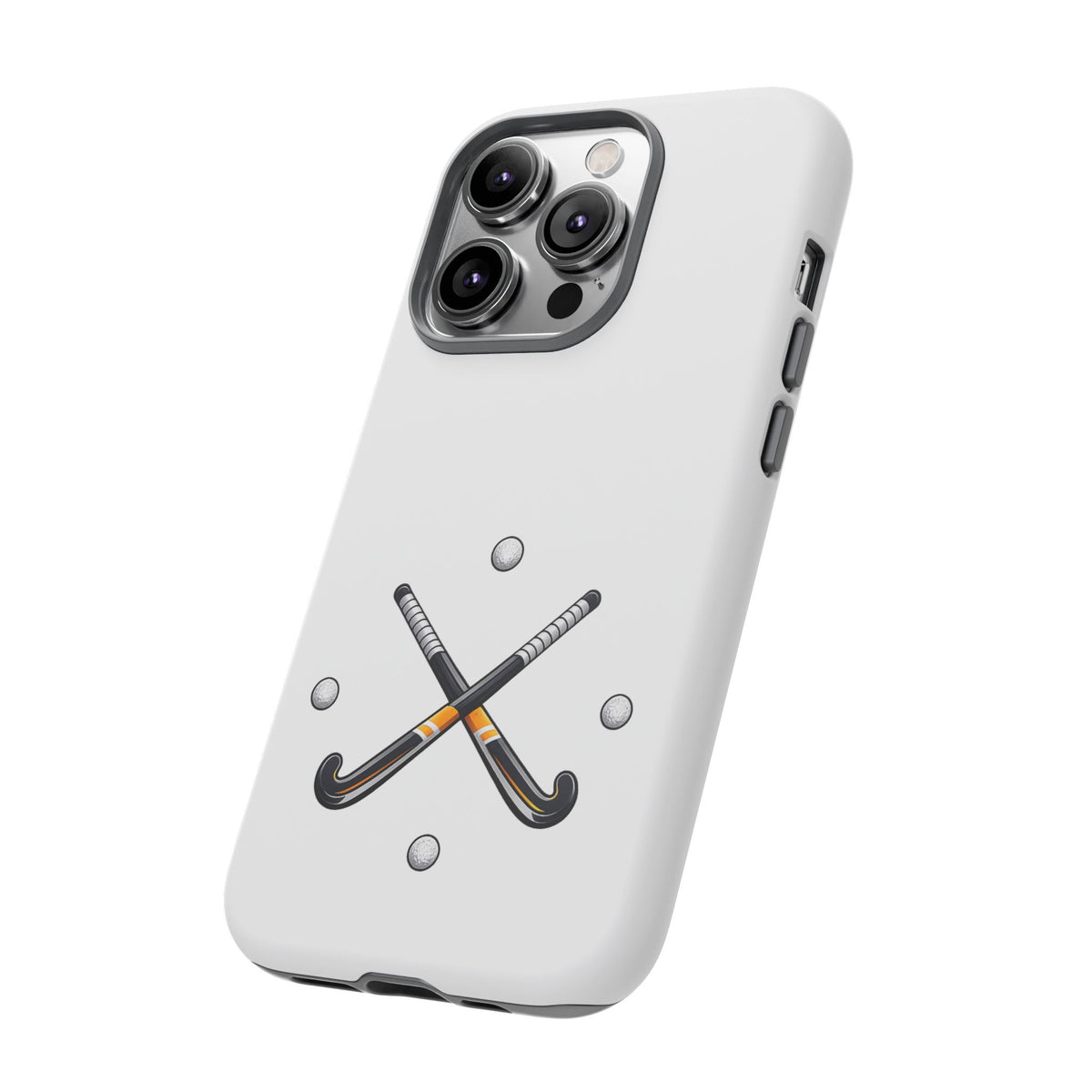 Phone Case, Hockey Crossed Sticks & Balls Design, tough Case