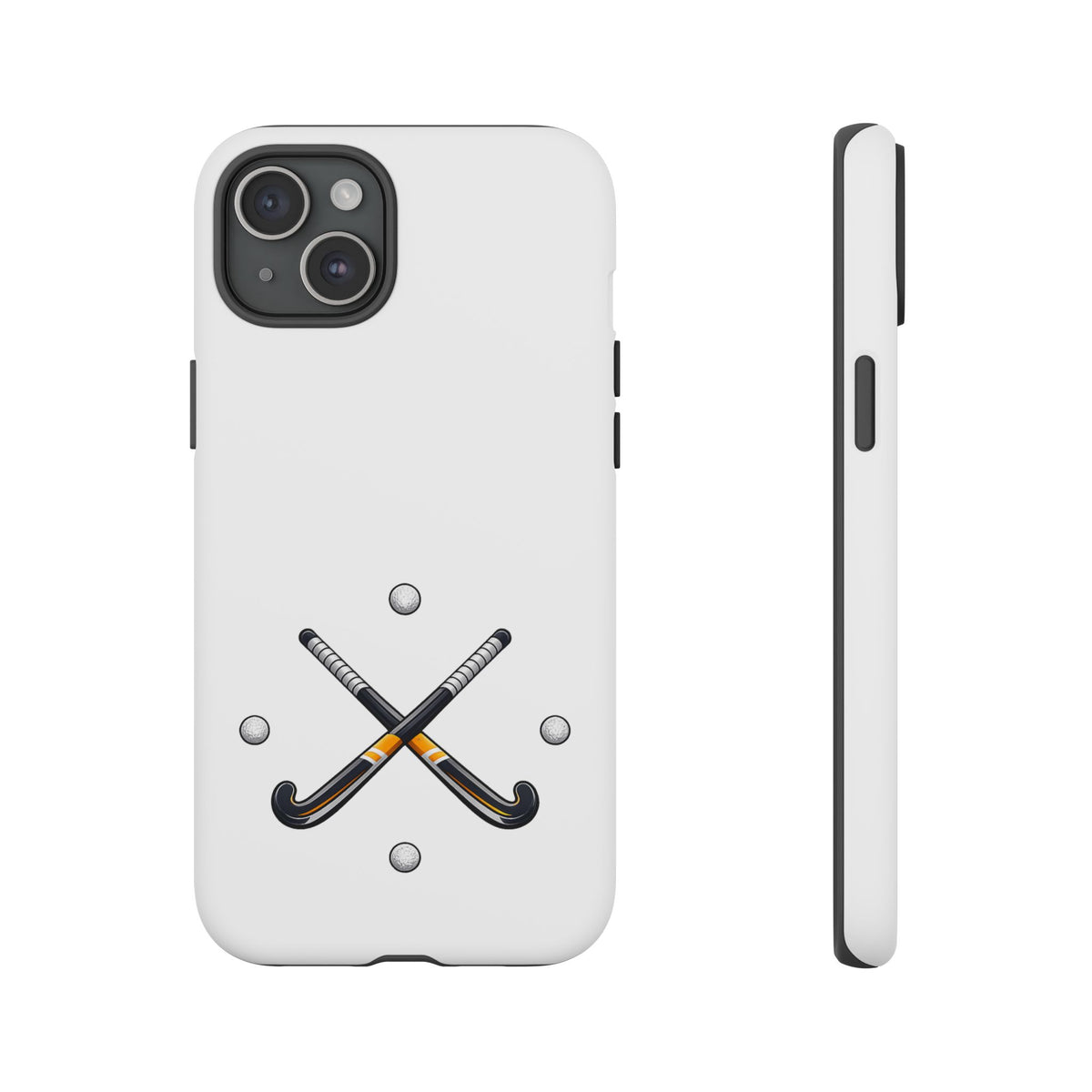 Phone Case, Hockey Crossed Sticks & Balls Design, tough Case