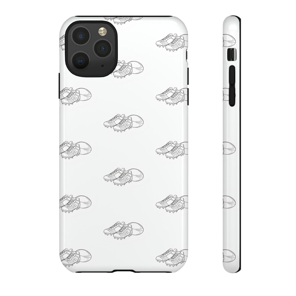 Phone Case Rugby Boots & Ball Repeat Pattern Tough Cases