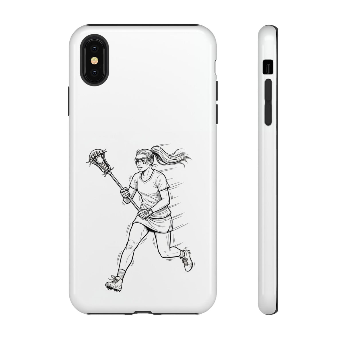 Phone Case, Lacrosse Player Sketch, Tough Case