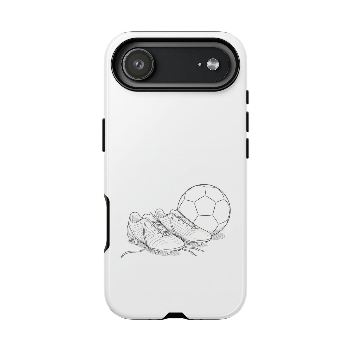 Phone Case, Football Boots & Ball Sketch , Tough Case