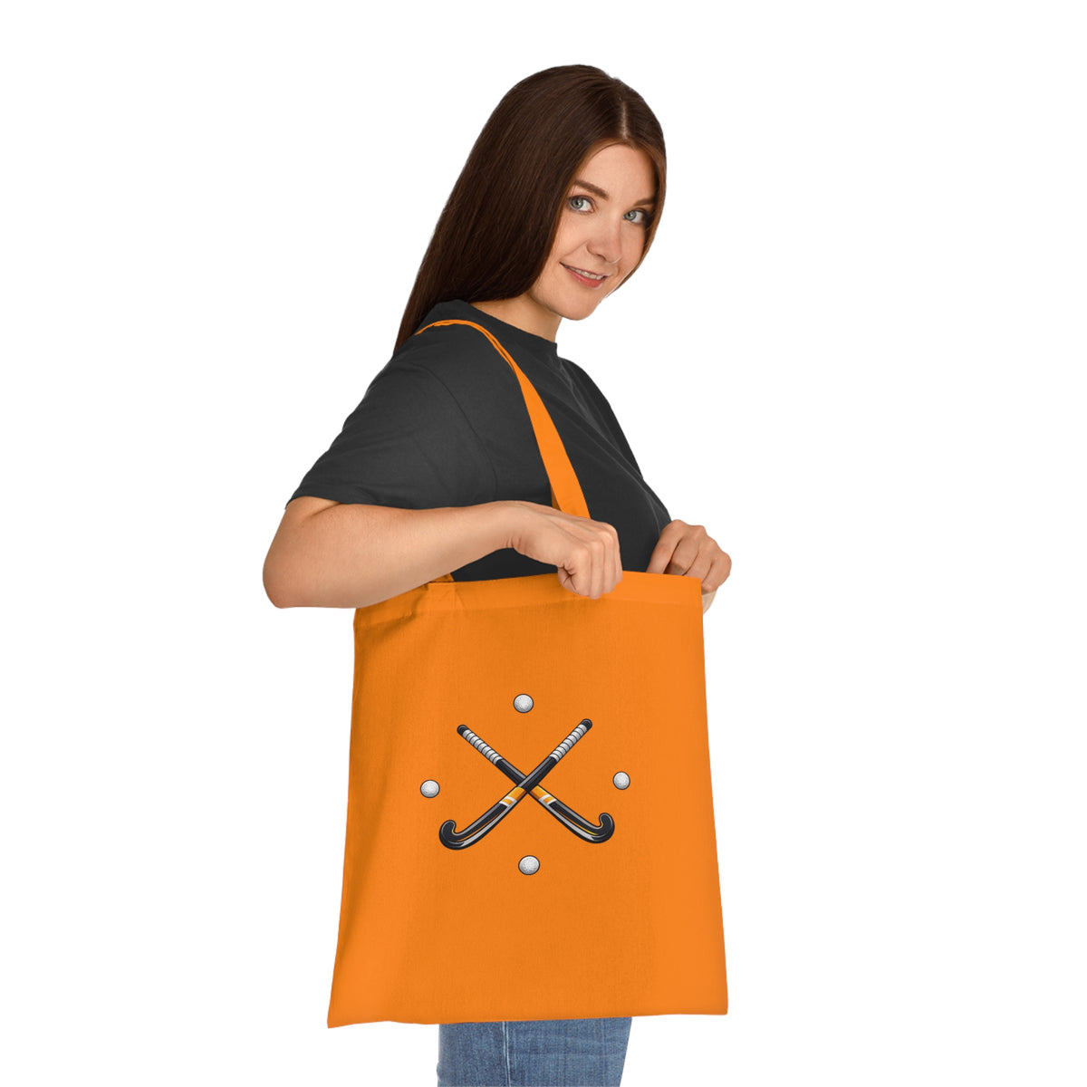 Bag, Field Hockey Crossed Sticks & Balls Sports design, Cotton Tote Bag