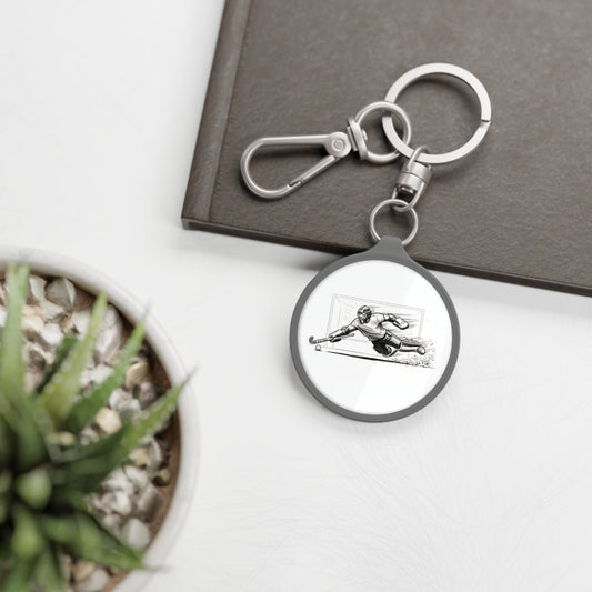 Copy of Keyring Bag Tag, Hockey Goalie, dive design