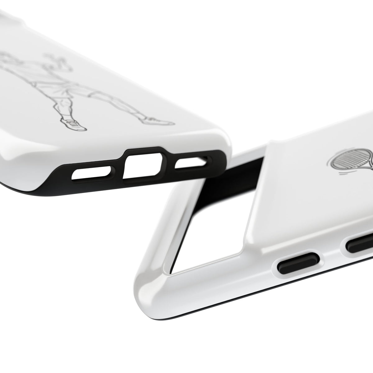 Phone Case, Racket Sports, Tennis Player overhead shot Design, Tough Case