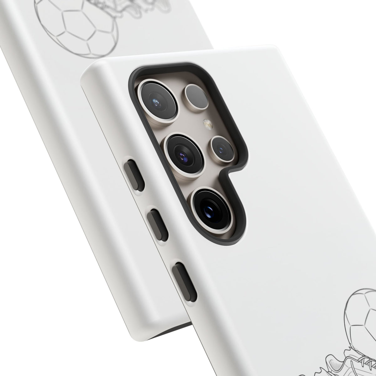 Phone Case, Football Boots & Ball Sketch , Tough Case