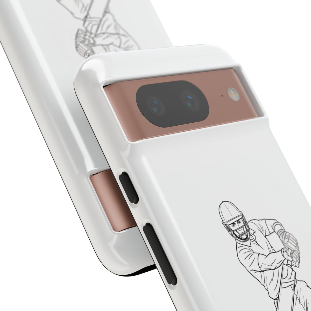 Phone Case, Cricket Batsman Sketch, Tough Case