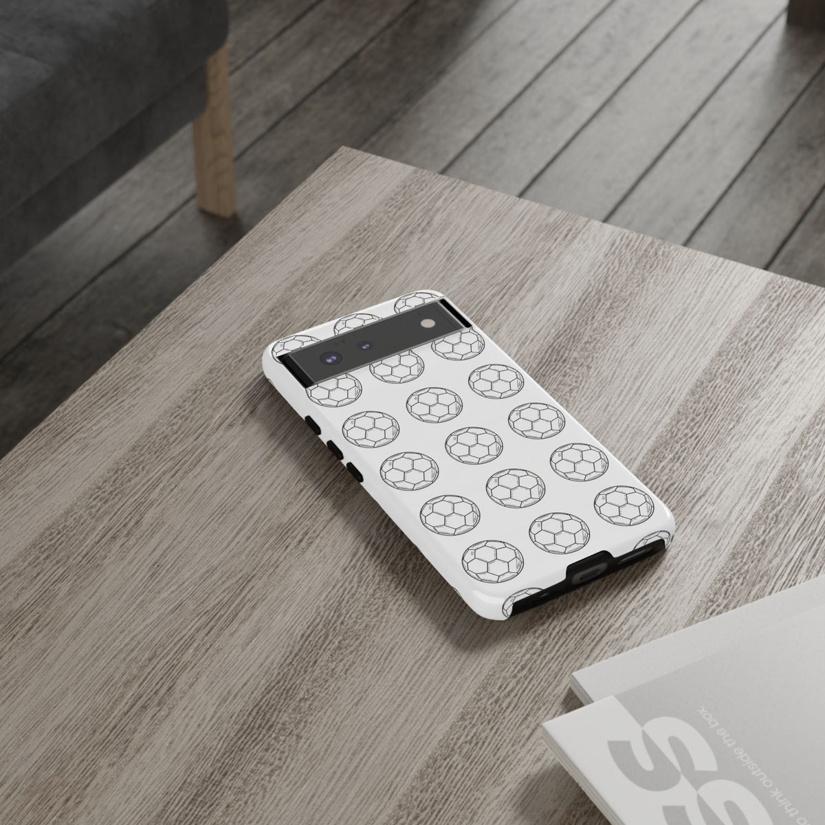 Phone Case, Football Minimalist Football Repeat Design, Tough Case