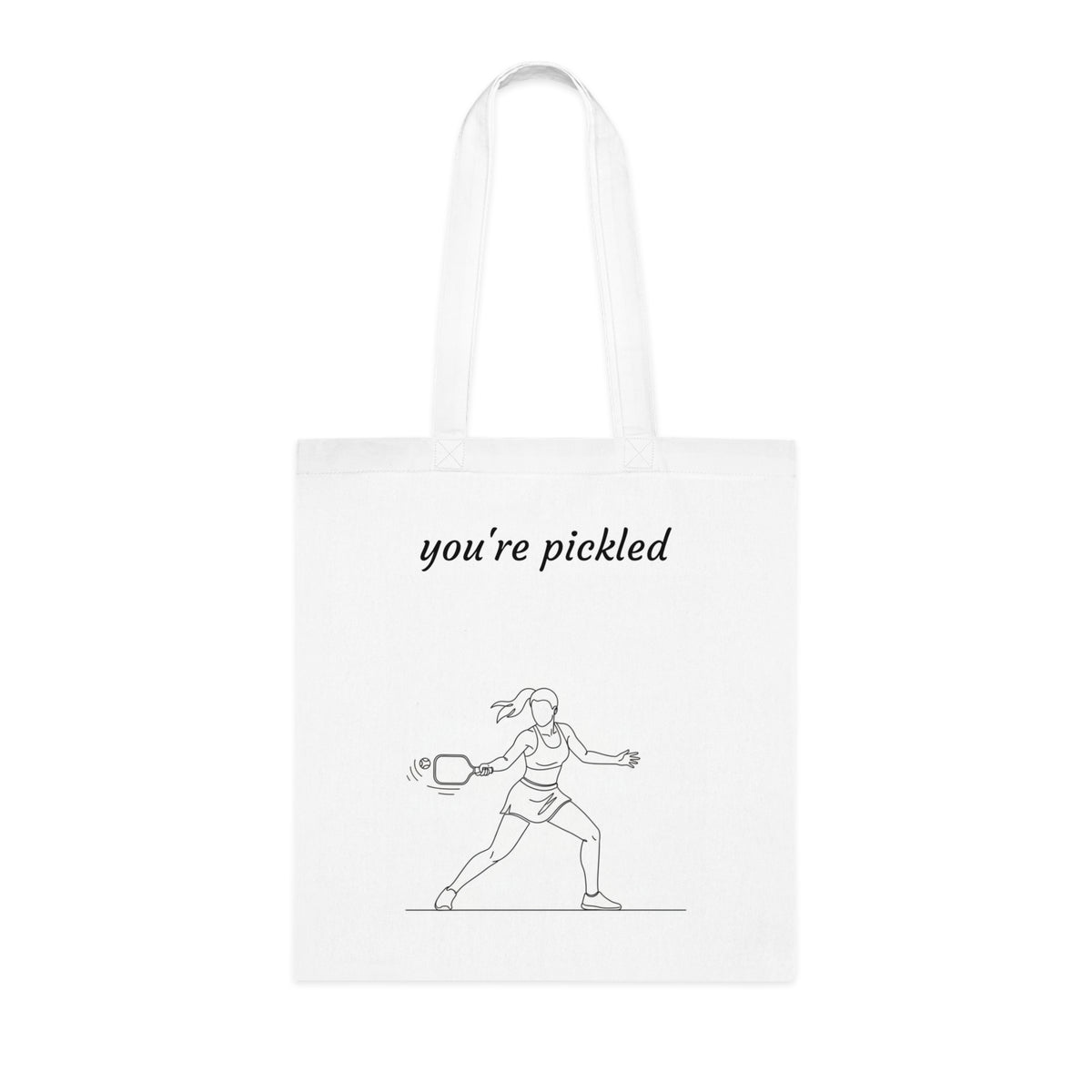 Bag, Racket Sports, You're Pickled design, Cotton Tote (printed one side)