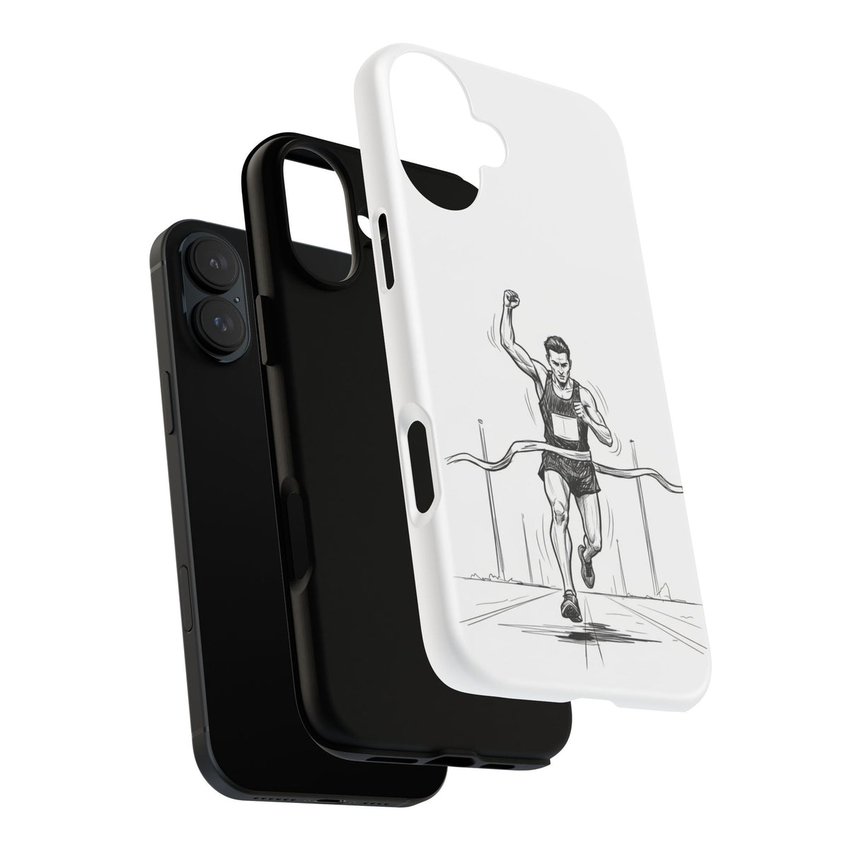 Phone Case, Running, finish line design, Tough Case