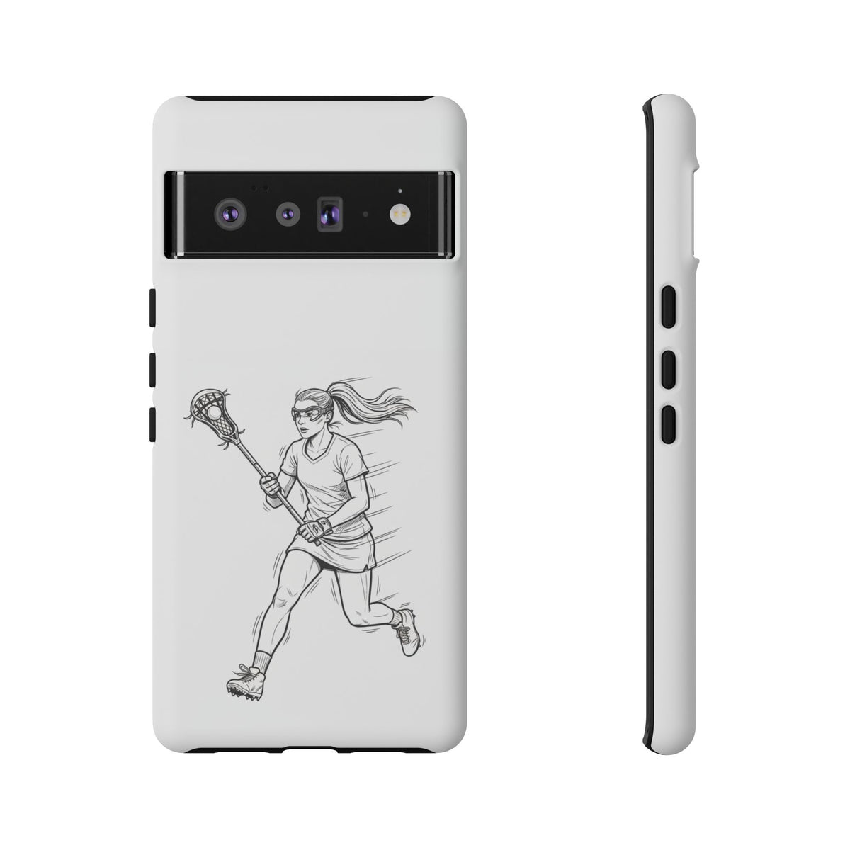 Phone Case, Lacrosse Player Sketch, Tough Case