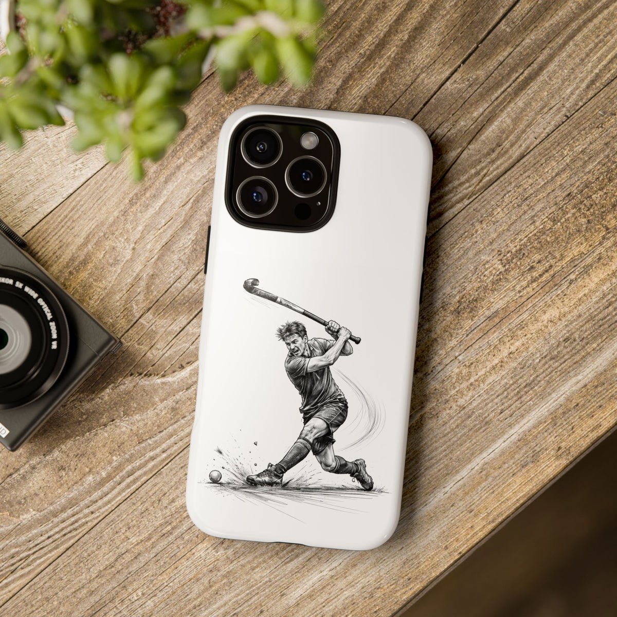Phone case, Male Hockey Player Tomahawk Sketch,  Tough case