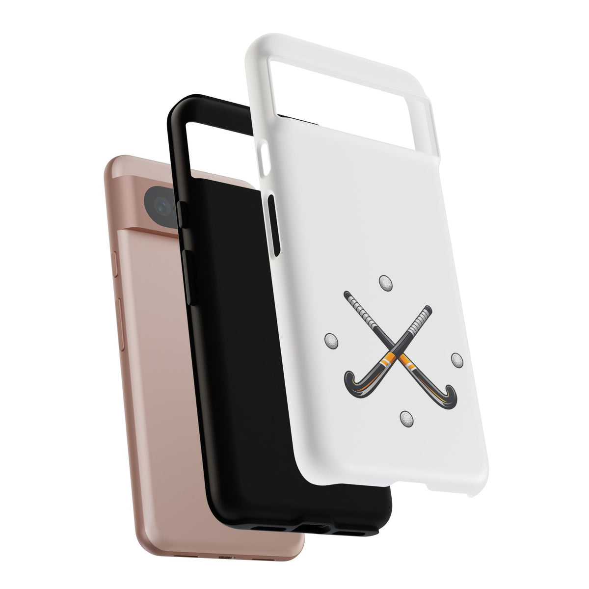Phone Case, Hockey Crossed Sticks & Balls Design, tough Case