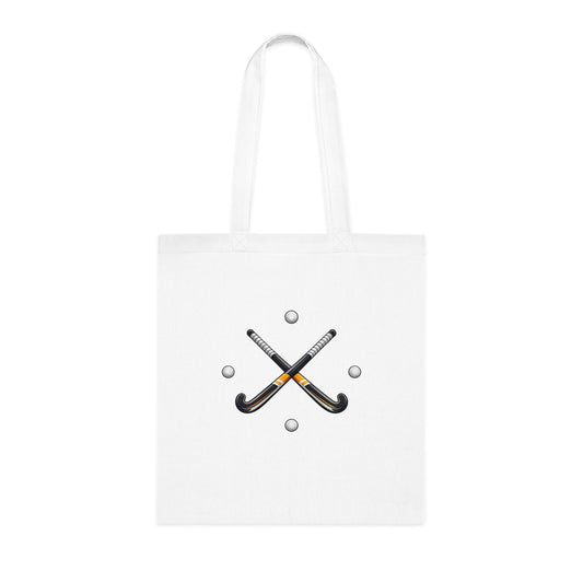 Bag, Field Hockey Crossed Sticks & Balls Sports design, Cotton Tote Bag