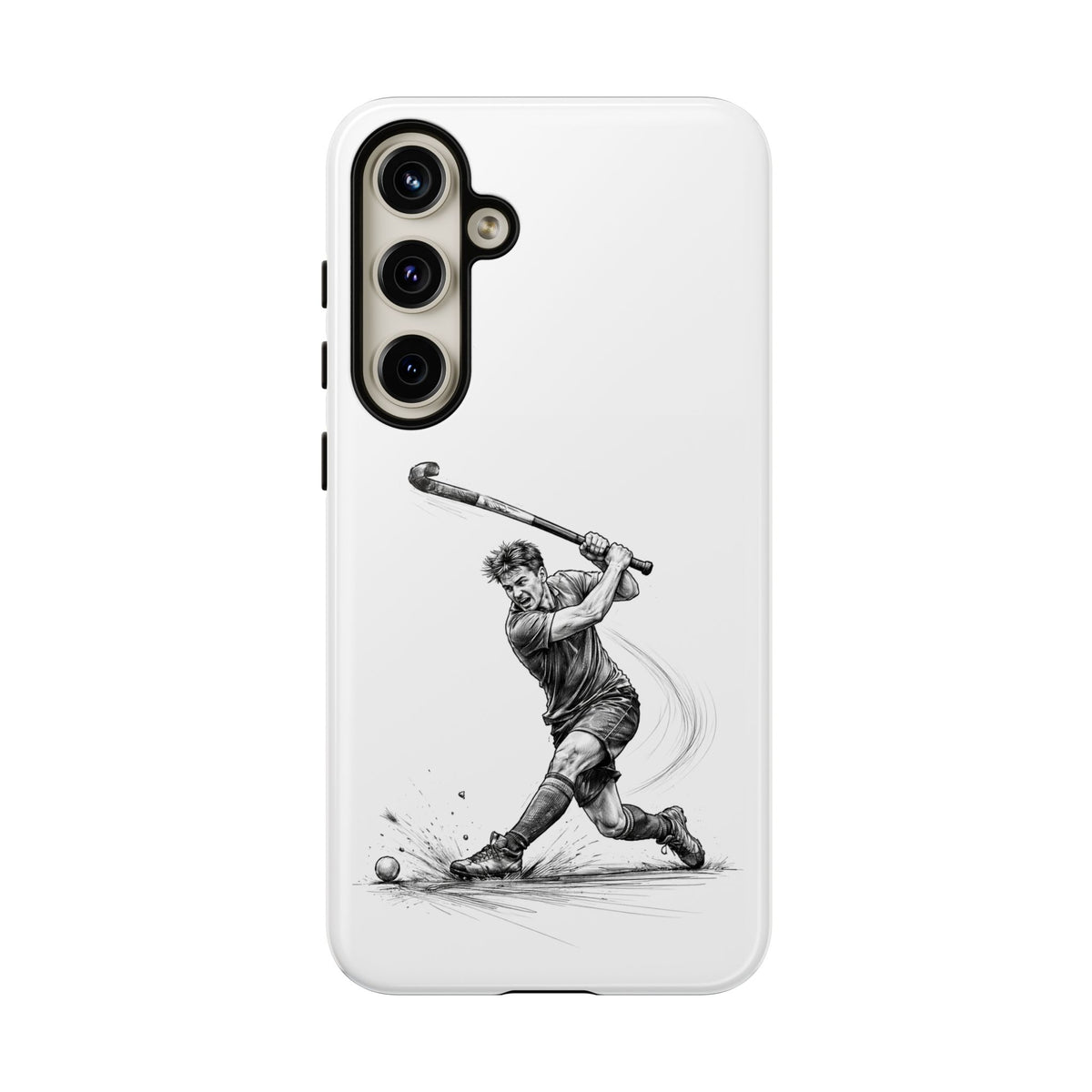 Phone case, Male Hockey Player Tomahawk Sketch,  Tough case