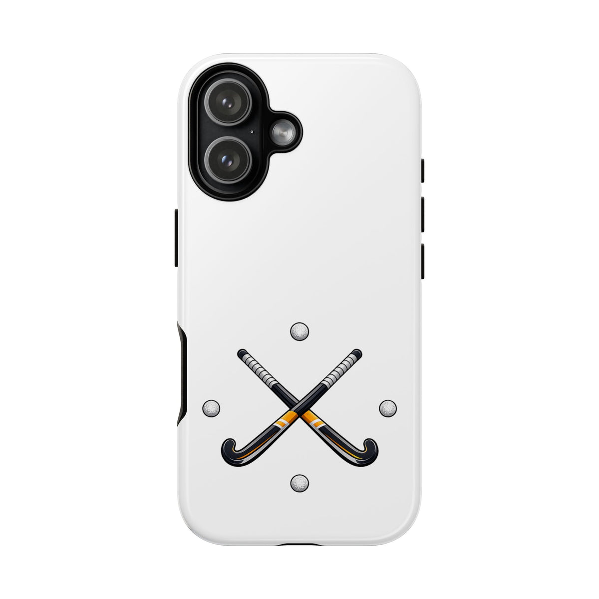 Phone Case, Hockey Crossed Sticks & Balls Design, tough Case