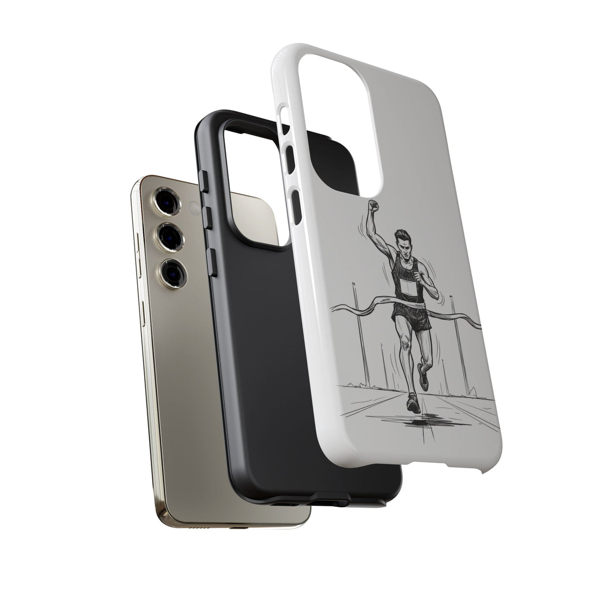 Phone Case, Running, finish line design, Tough Case