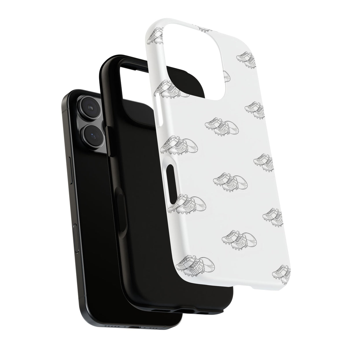 Phone Case Rugby Boots & Ball Repeat Pattern Tough Cases