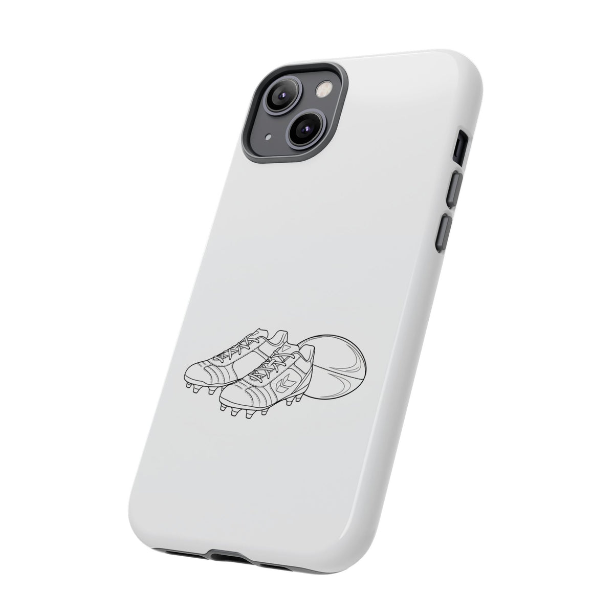 Phone Case, Rugby Ball & Boots Sketch, Tough Case