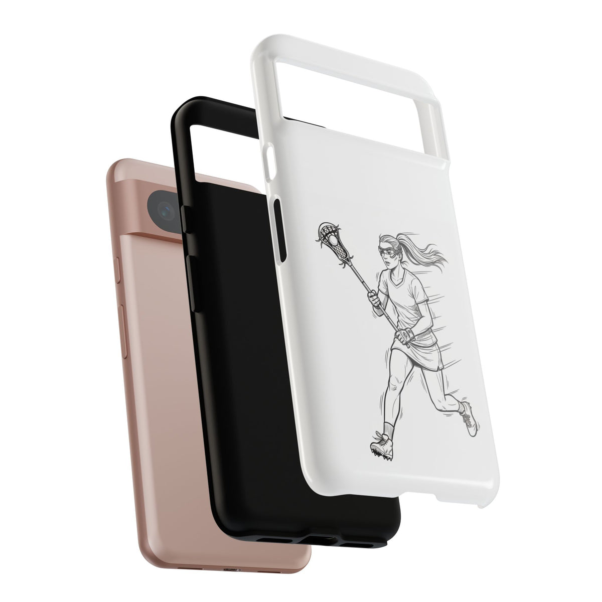 Phone Case, Lacrosse Player Sketch, Tough Case