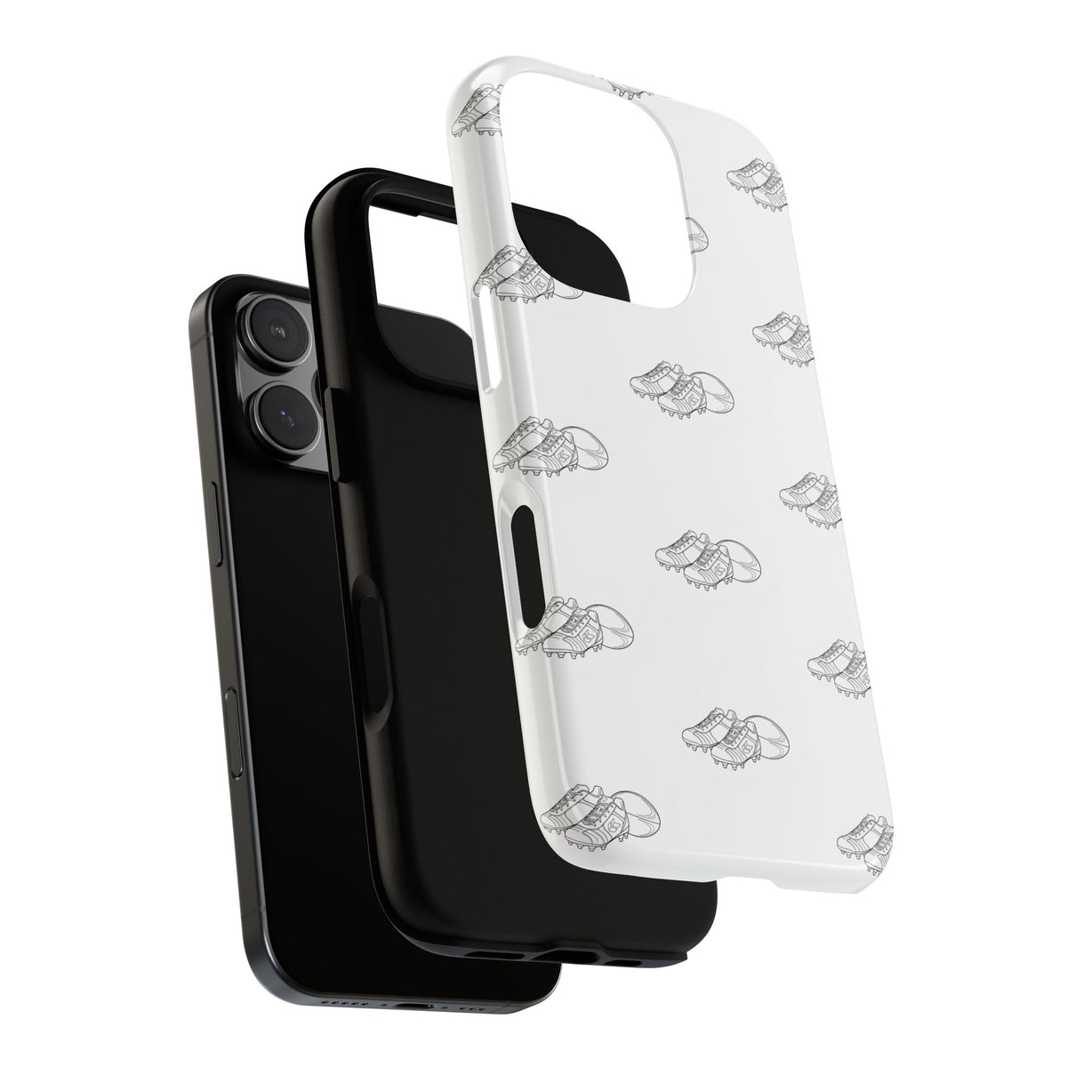 Phone Case Rugby Boots & Ball Repeat Pattern Tough Cases